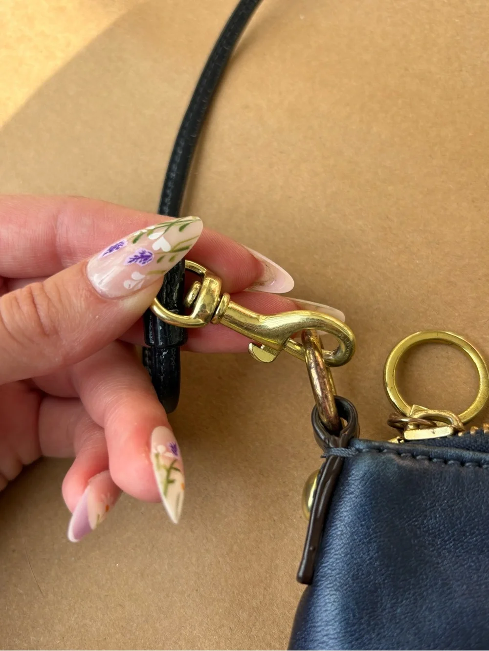 Coach Poppy Leather Pushbutton Demi Flap Bag!